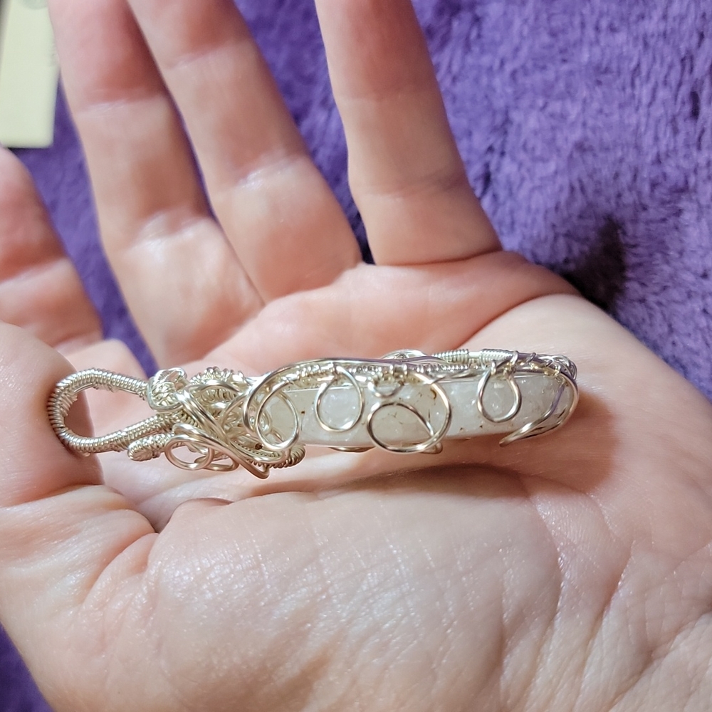 Crystaized Agate Wire Wrap Pendant - image 3